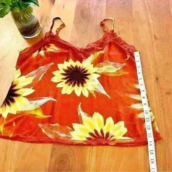 Blumind Sun Flower Romantic  Floral Feminine Boho Hippie Cottagecore Camisole. - Picture 11 of 11
